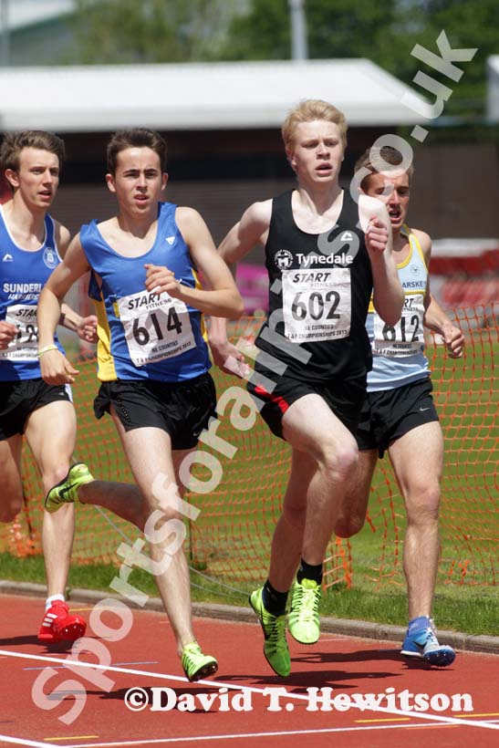 Jonathan Currie (Tynedale) under-20s 800 metres with a PB at the North Eastern Champs, Gateshead.